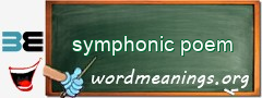 WordMeaning blackboard for symphonic poem